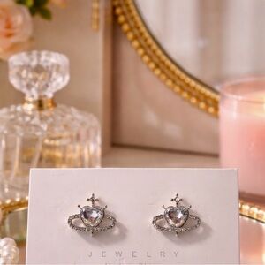 Silver Diamond Accent Earrings